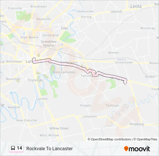 14 Bus Line Map