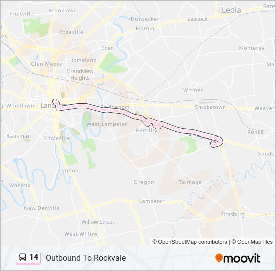 Mapa de 14 de autobús