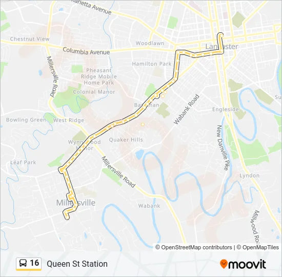 16 Bus Line Map
