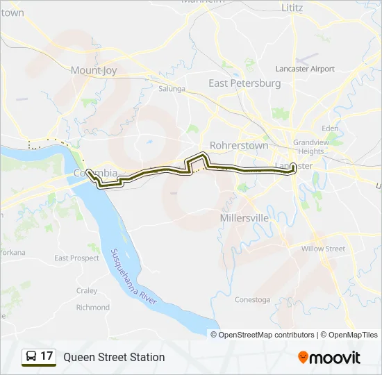 17 Bus Line Map