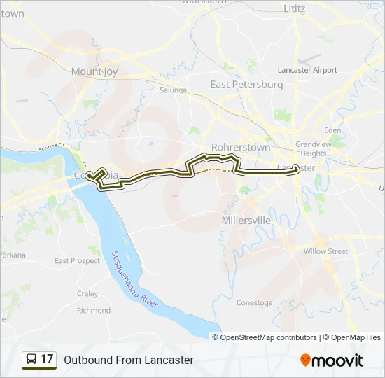 17 Bus Line Map