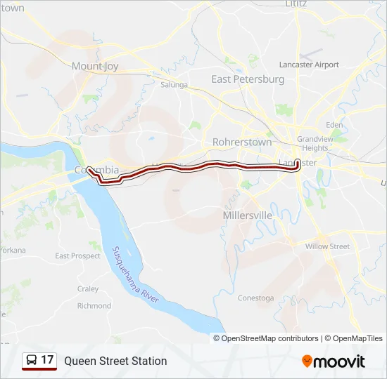 17 Bus Line Map