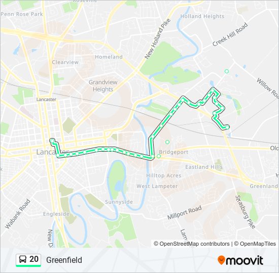 20 bus Line Map