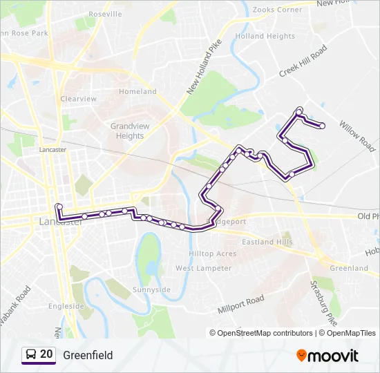 20 Bus Line Map