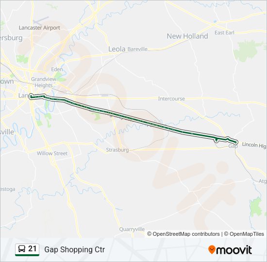 21 Bus Line Map