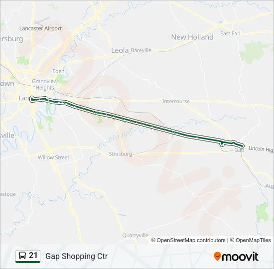 21 Bus Line Map