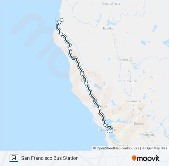 GREYHOUND US0880S Bus Line Map