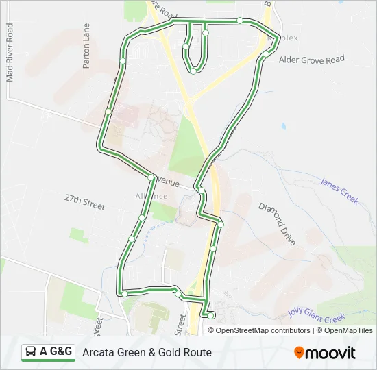 A G&G Bus Line Map