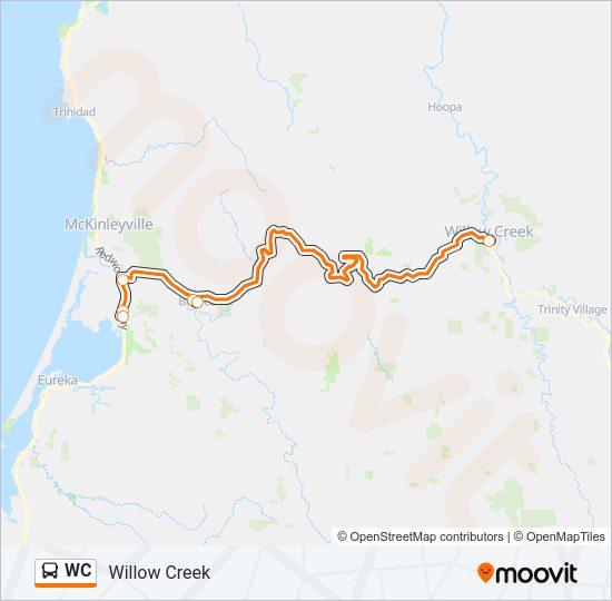 WC Bus Line Map