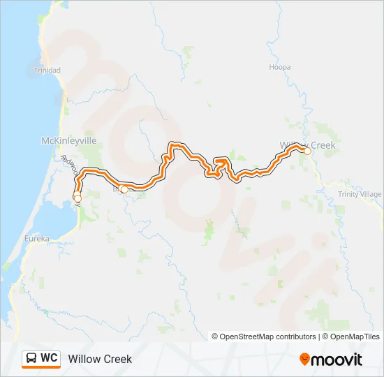 WC Bus Line Map