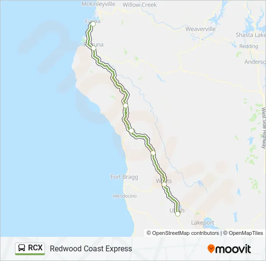 RCX Bus Line Map