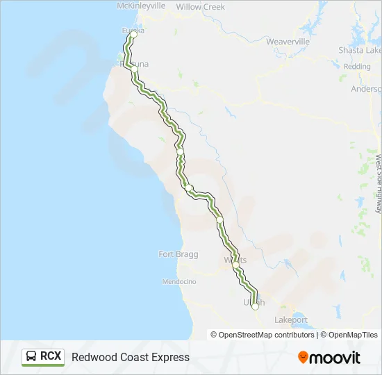 RCX Bus Line Map