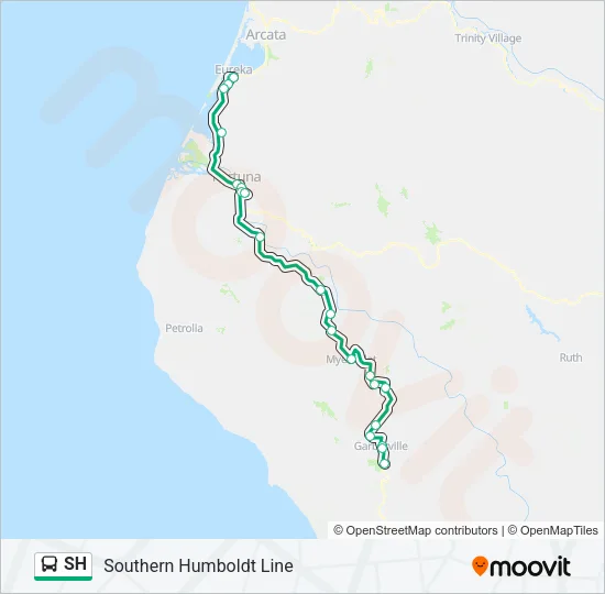 SH Bus Line Map