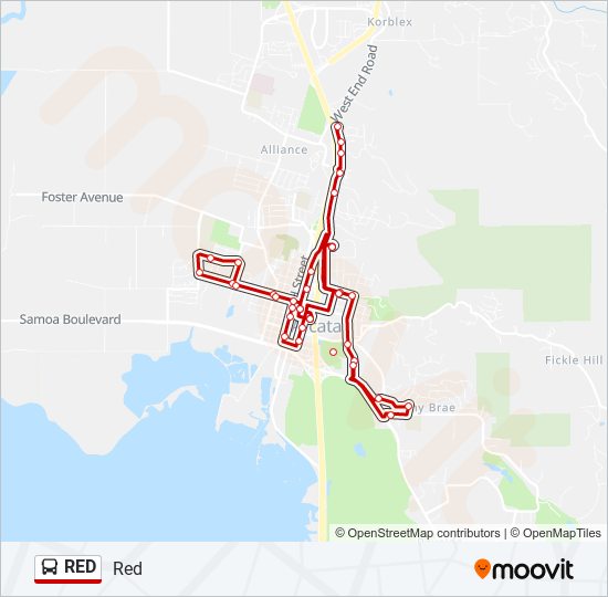 Mapa de RED de autobús