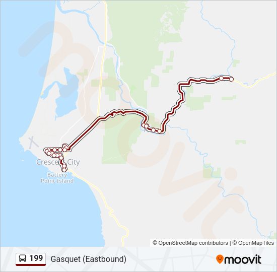 199 Bus Line Map