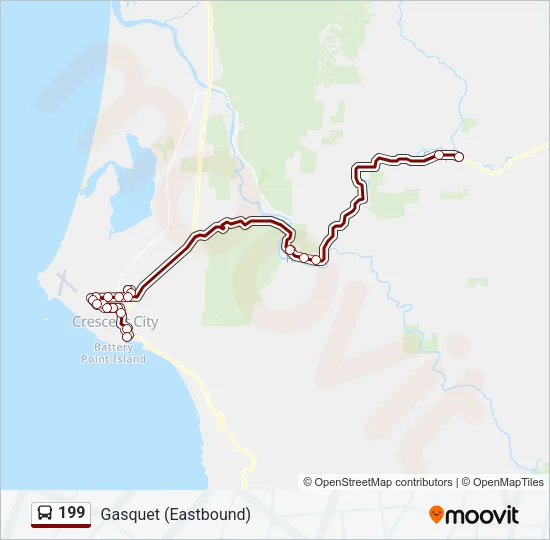 199 Bus Line Map
