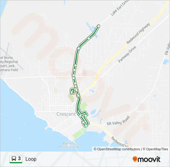 3 Bus Line Map