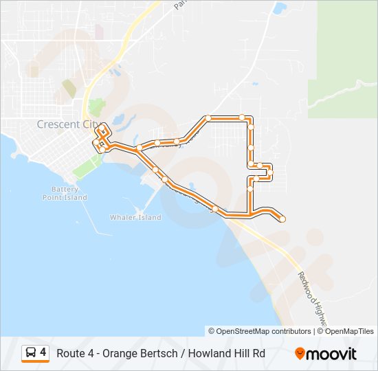 4 Bus Line Map