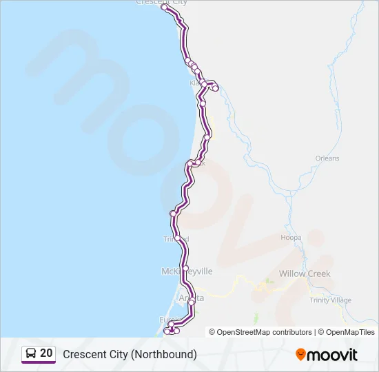20 Bus Line Map