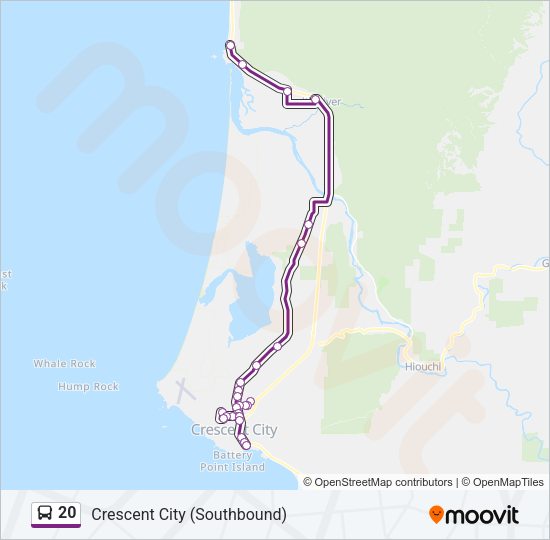 20 Bus Line Map
