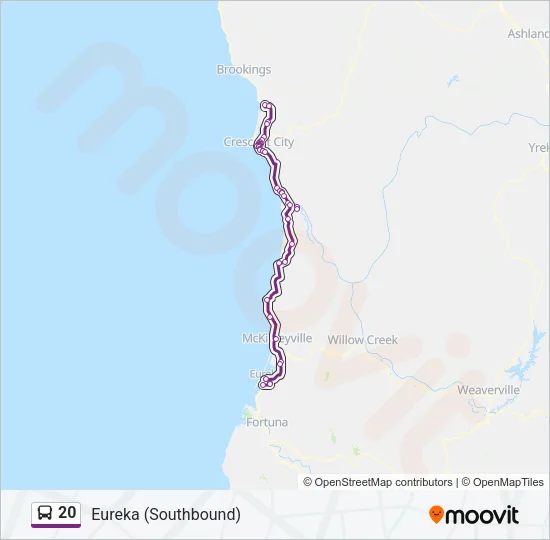 20 Bus Line Map