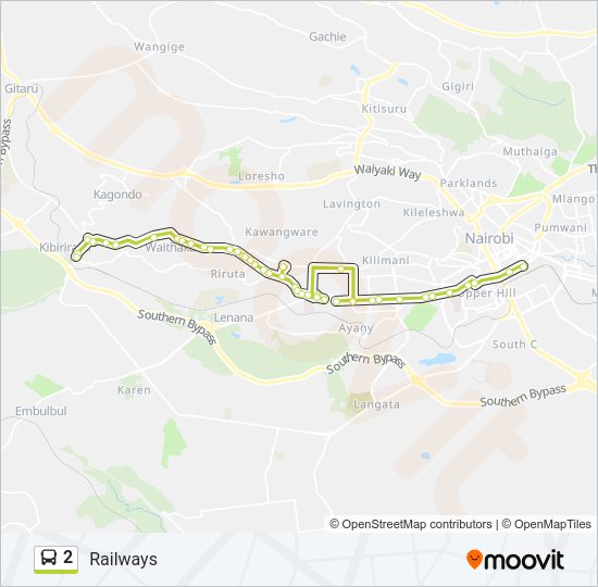 2 Bus Line Map