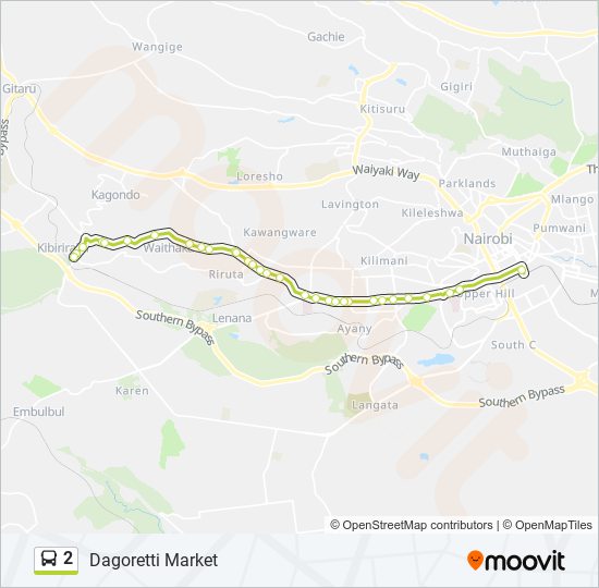 2 Bus Line Map