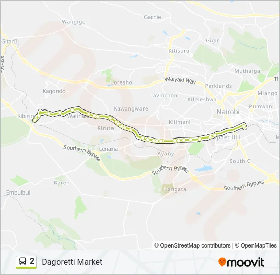 2 Bus Line Map