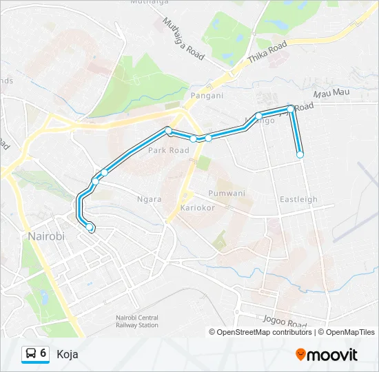 6 Bus Line Map