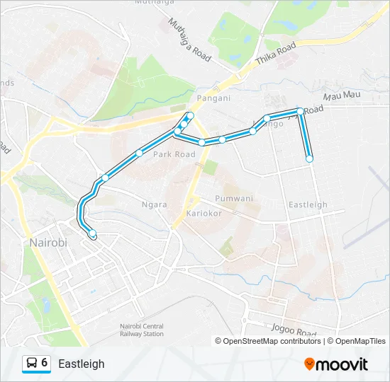 6 Bus Line Map