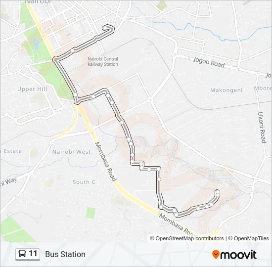 11 Bus Line Map