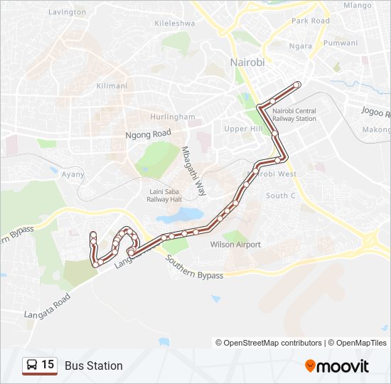 15 bus Line Map