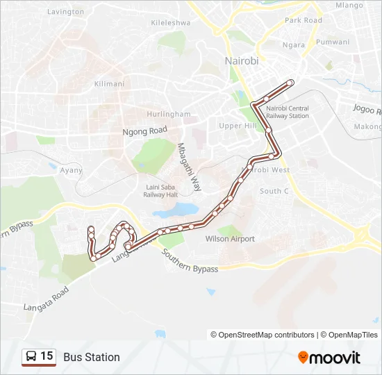 15 Bus Line Map