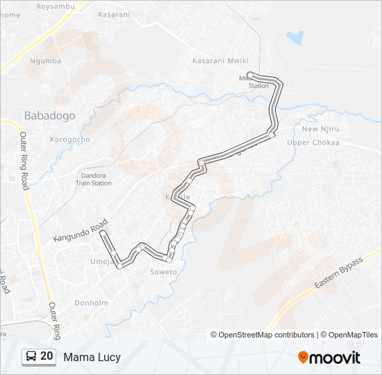 20 Bus Line Map