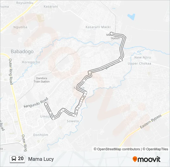 20 Bus Line Map