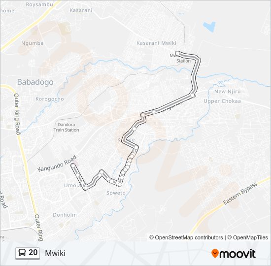 20 Bus Line Map