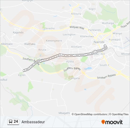 24 bus Line Map