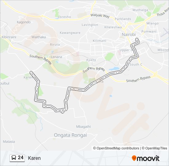 24 Bus Line Map