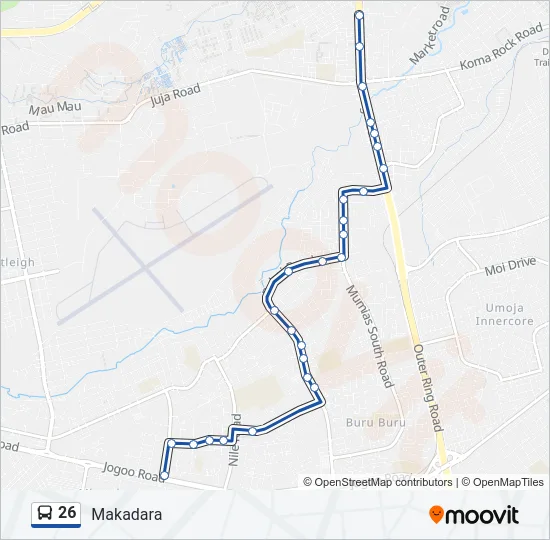 26 Bus Line Map