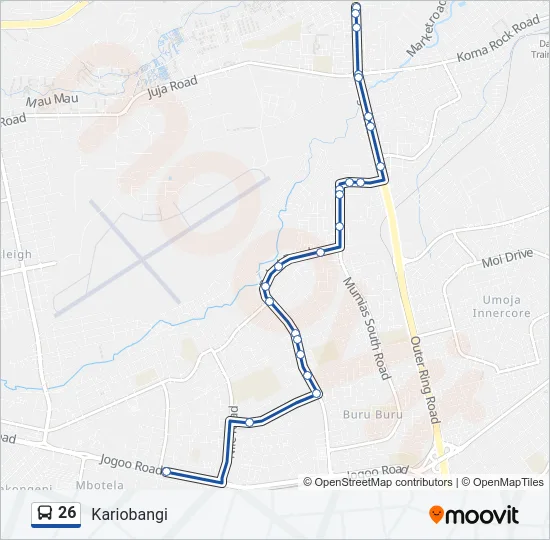 26 Bus Line Map