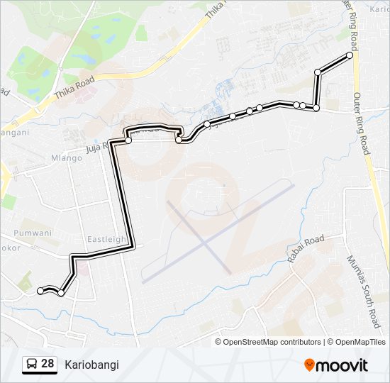 28 bus Line Map