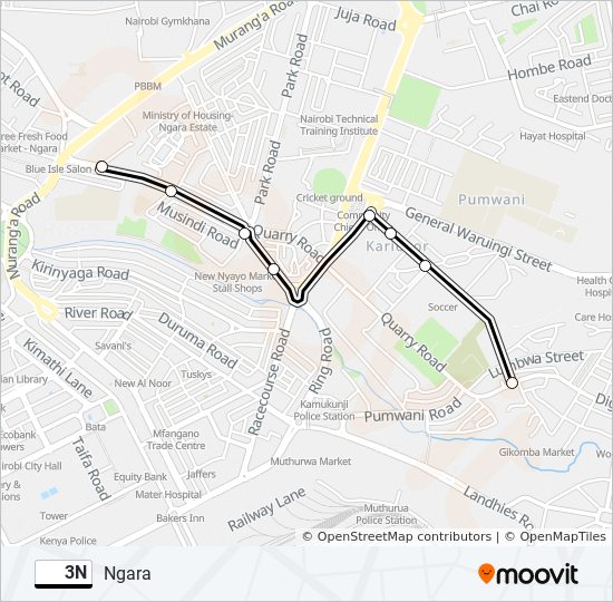 3N bus Line Map