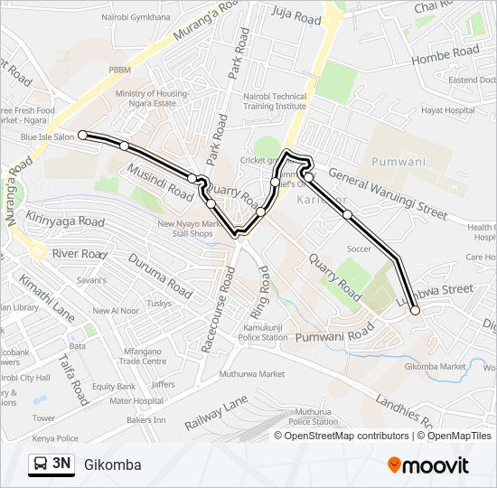 3N bus Line Map