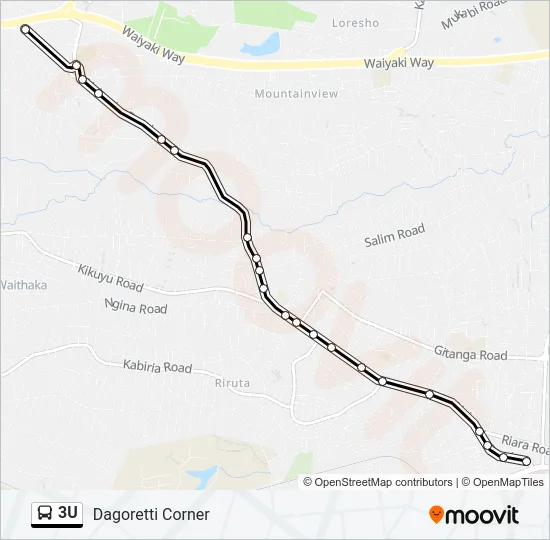 3U Bus Line Map