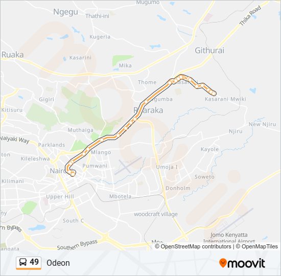 49 Bus Line Map