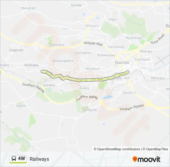 4W Bus Line Map
