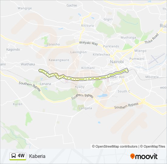 4W bus Line Map