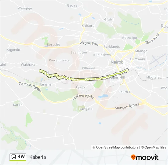 4W Bus Line Map