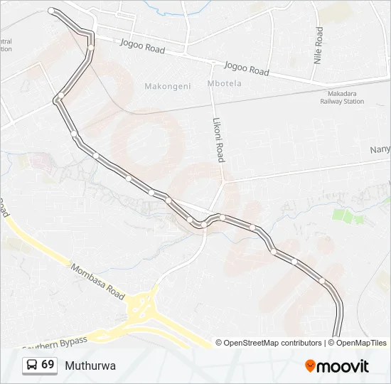 69 Bus Line Map