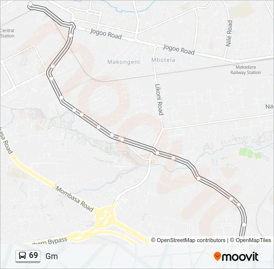 69 Bus Line Map